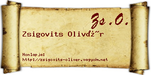 Zsigovits Olivér névjegykártya