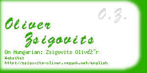 oliver zsigovits business card